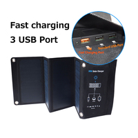 Fovigor 28W ładowarka solarna 3 porty USB składana przenośna solarna ładowarka do telefonu z panelem słonecznym SunPower do smartfona 2